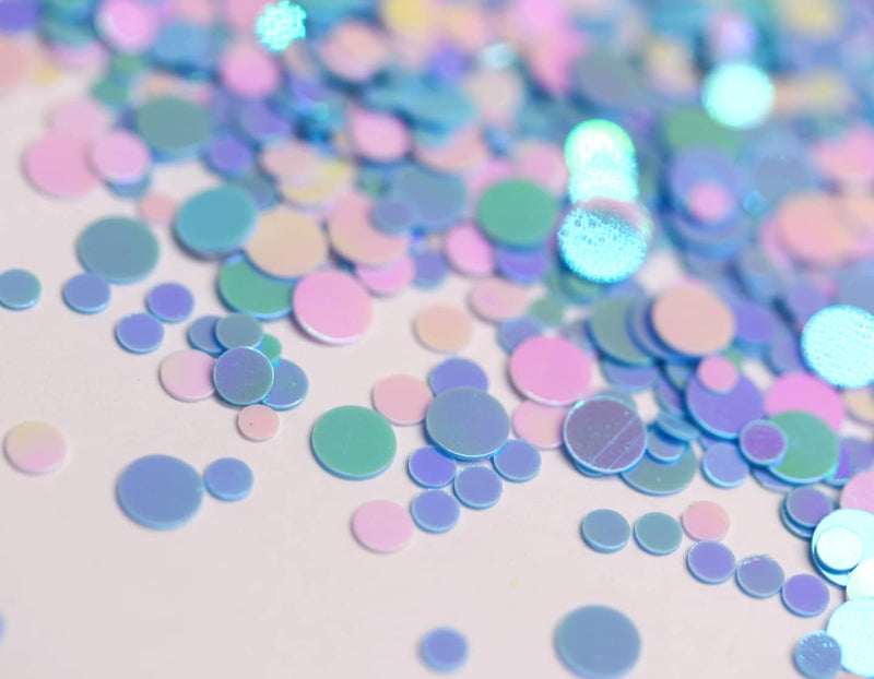Blue Mixed Dots Glitter