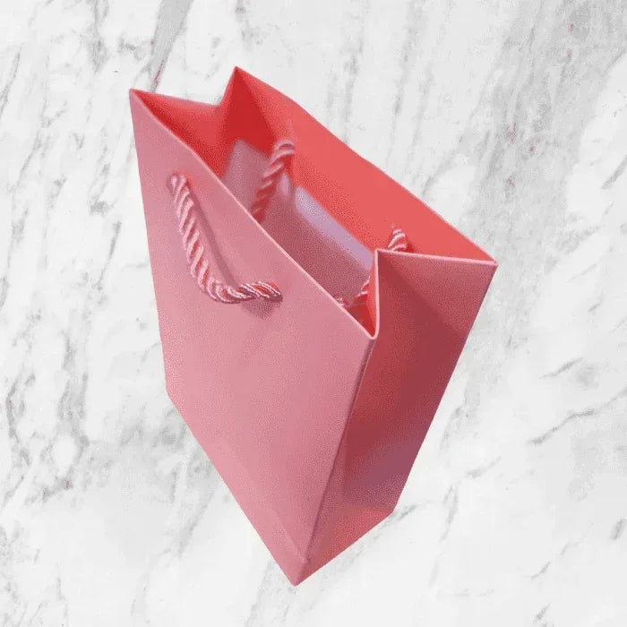 Pink Corded Small Gift Bags - Unicorn Lab