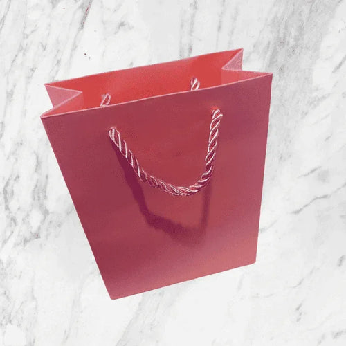 Pink Corded Small Gift Bags - Unicorn Lab