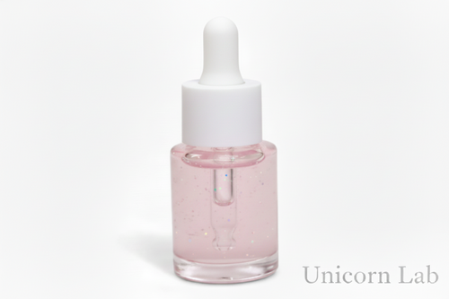 Glass 15ml dropper bottle on a white background