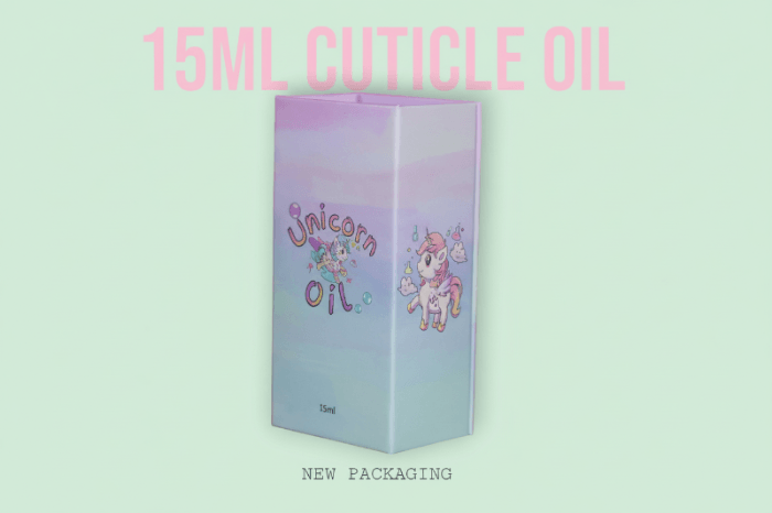 15ml Unicorn Cuticle Oil Box, Featuring  a magnetic close style gift box- Unicorn Lab