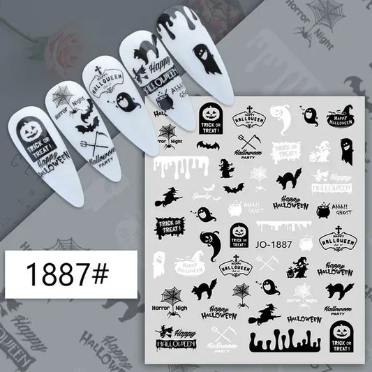 Nail Sticker - Halloween design 1887 - Unicorn Lab