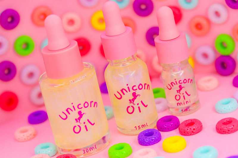 Fruit Loops scented Cuticle Oil with a variety of sizes from the Unicorn Lab Range