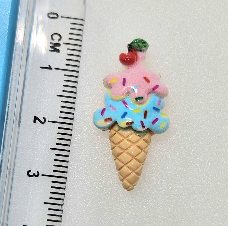 SPRINKLE ICE CREAM CHARM X6