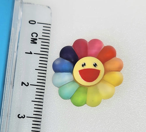 RAINBOW FLOWER CHARM X6