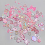 PINK ASSORTED MINI CHARMS X50