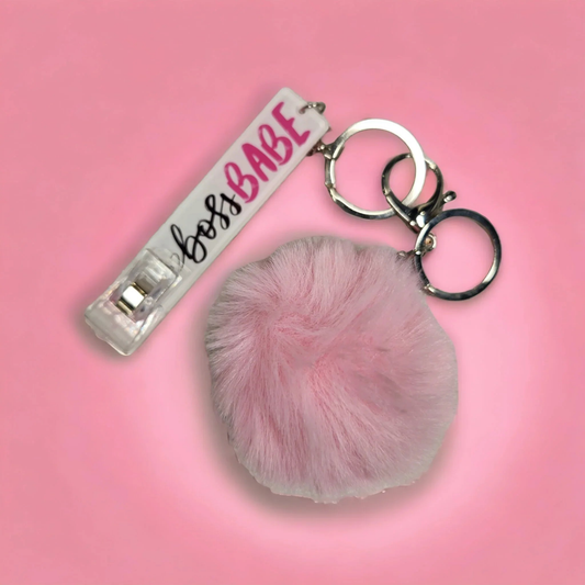 Pink Card Grabber Keychain - Unicorn Lab