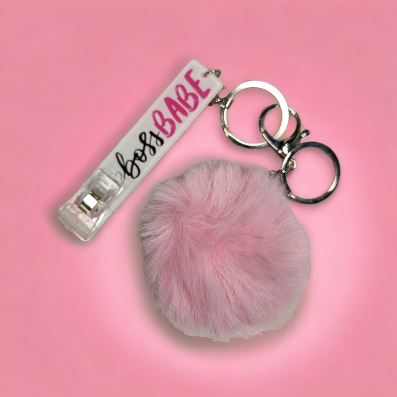 Pink Card Grabber Keychain