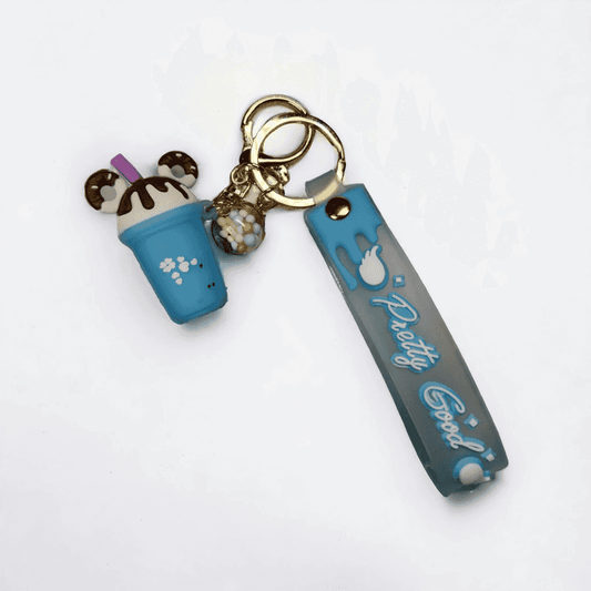 Blue Milkshake Keychain - Unicorn Lab