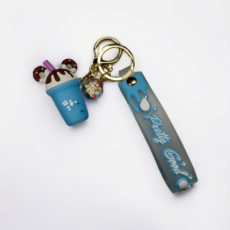 Blue Milkshake Keychain