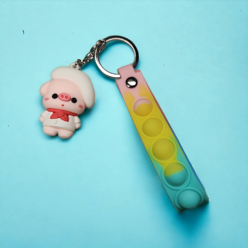 Chef Pig Keychain