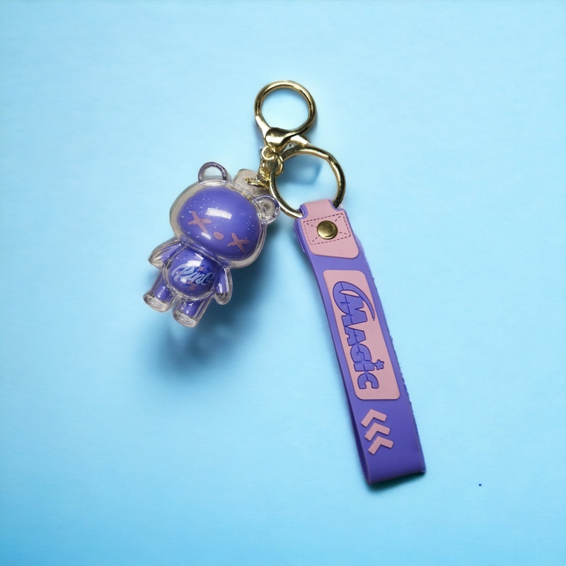 Purple Bear Keychain