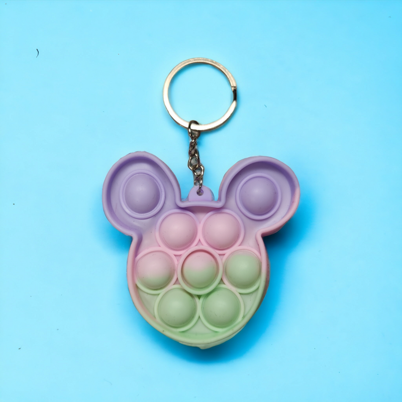 Pastel Mouse poppit Keychain