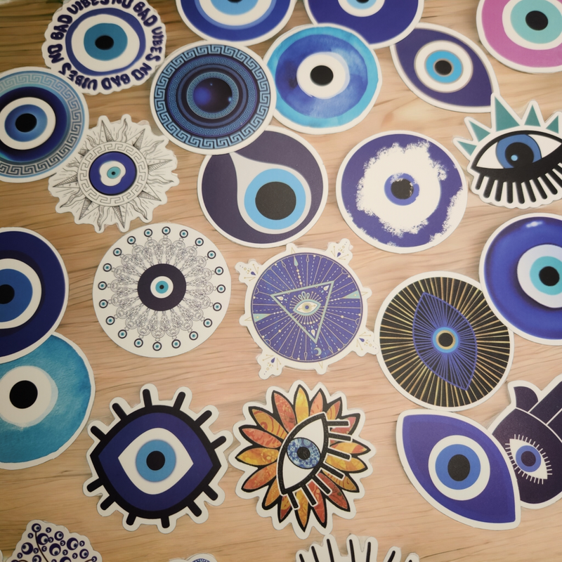 Evil Eye stickers X10