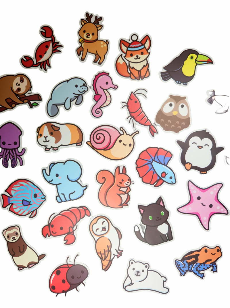 Cute Animal stickers X10