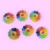 RAINBOW FLOWER CHARM X6