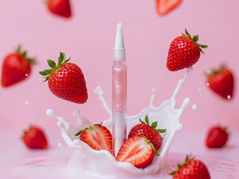 3ml clear cuticle oil pen. Strawberries & cream scented nail serum