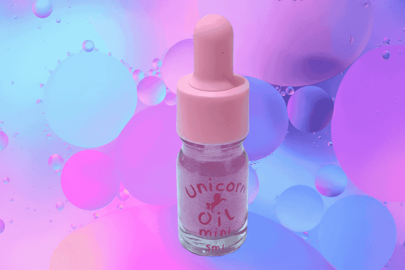 5ml dropper bottle of Bubblegum Grape Unicorn Cuticle Oil designed for professional salons.