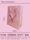 Pink Corded Small Gift Bags x1