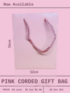 Pink Corded Small Gift Bags x1