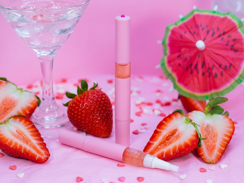 3ml pink strawberry cocktail cuticle oil from unicorn ab. australian made cuticle oil