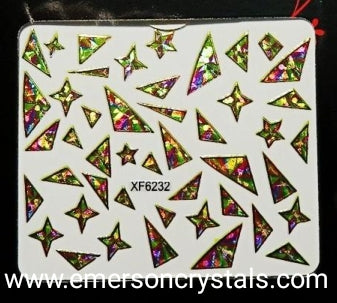 Nail Sticker - Design X6232 - Emerson Crystals