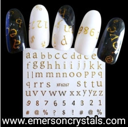 Nail Sticker - Design X6267 - Emerson Crystals