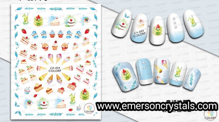 Nail Sticker - Design EC023 - Emerson Crystals