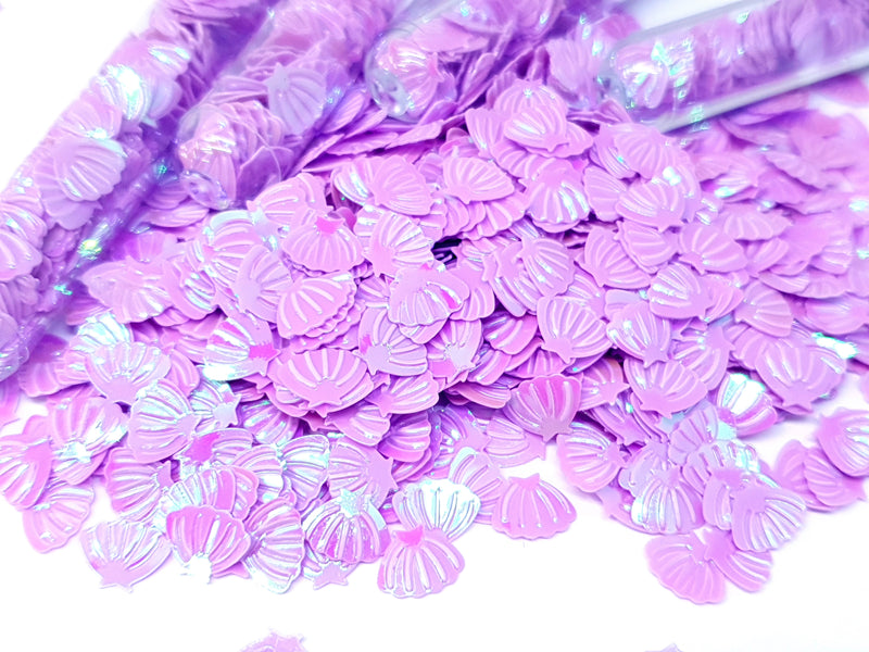 Purple Pearl Glitter shells