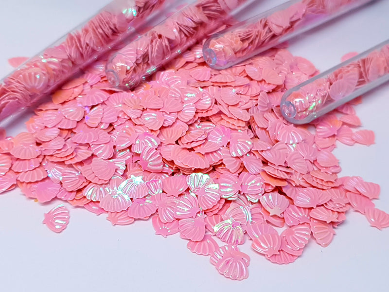 Pink Pearl Glitter shells