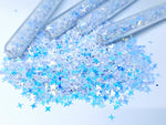 Iridescent Ice Glitter Stars