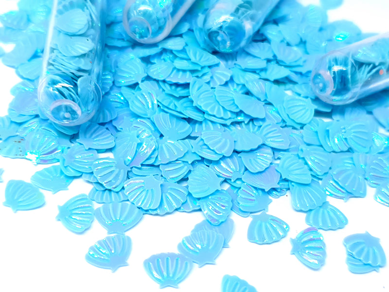 Blue Pearl Glitter Shells