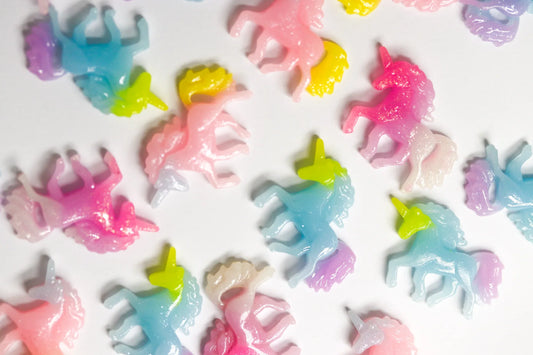 3D XL JUMBO UNICORN CHARMS x4 - Unicorn Lab