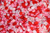 Red & white flower sprinkles