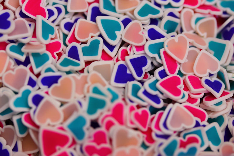 HEART FIMO PIECES