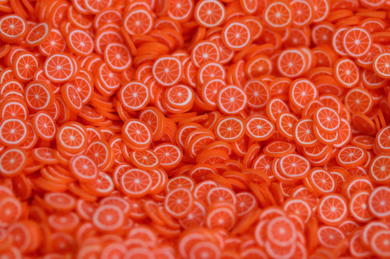 ORANGE SLICE FIMO PIECES