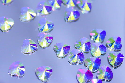 7mm Heart Flatback Rhinestones by Unicorn Lab - Unicorn Lab