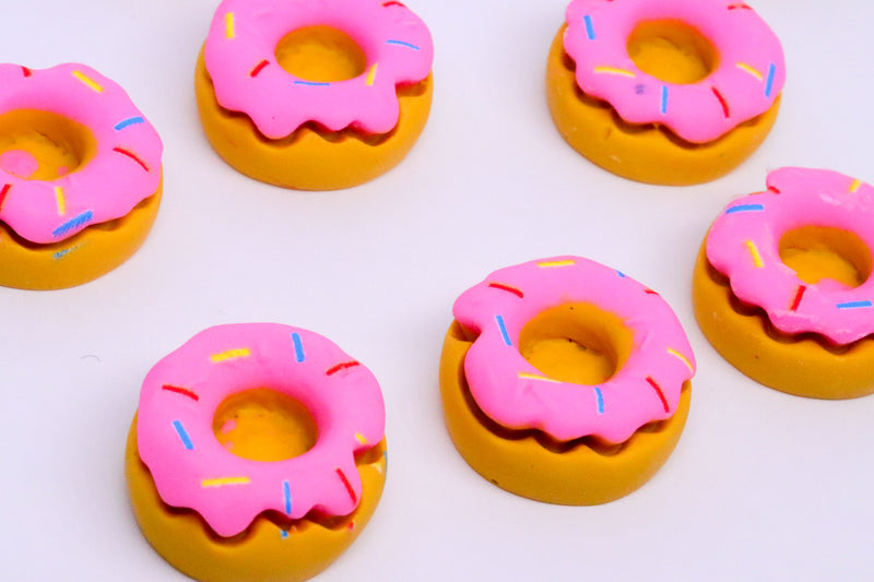 XL PINK ICED DONUTS CHARMS  x8