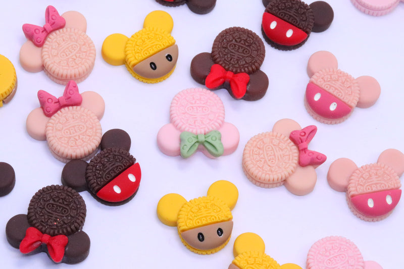 MIXED MOUSE COOKIE CHARM  x8