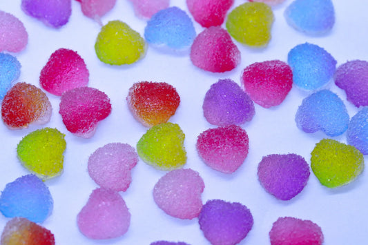 MINI SUGAR HEART CHARMS x20 - Unicorn Lab
