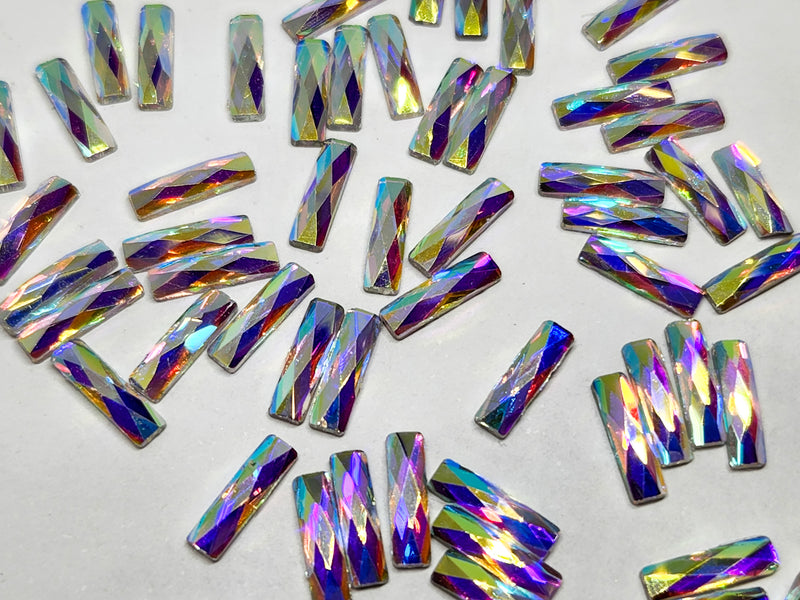 AB Baguette 10mm (Unicorn Lab Rhinestones)