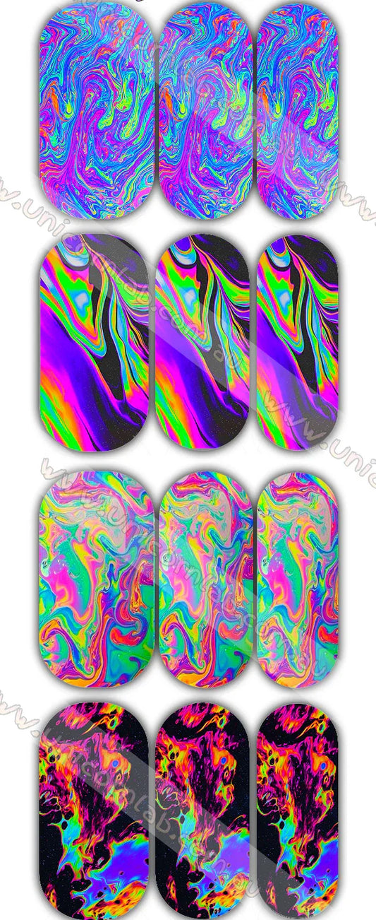 Acid Marble Design 2 Waterslide Decals - Unicorn Lab