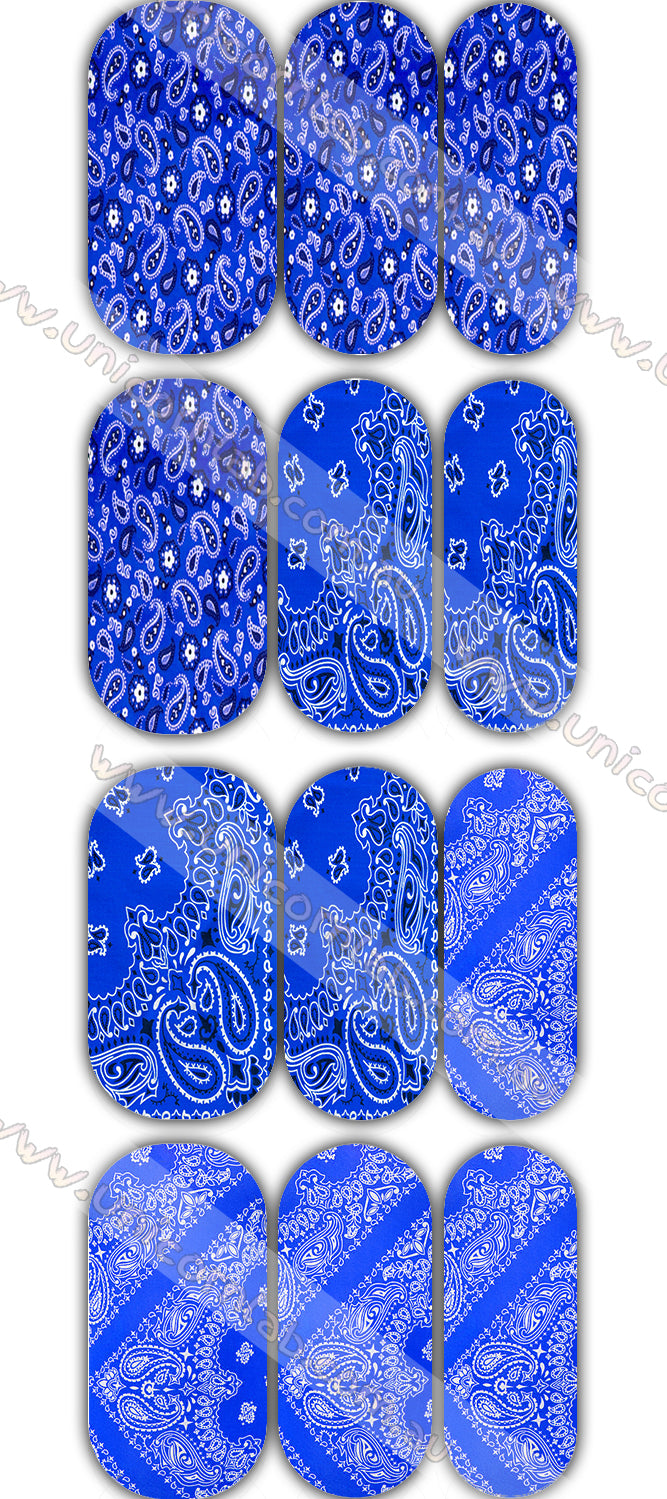 Blue Bandana Waterslide Decals