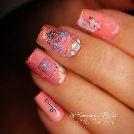 Nail Sticker - Design EC455 Unicorn - Unicorn Lab