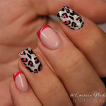 Pink Leopard Print Waterslide Decals - Emerson Crystals