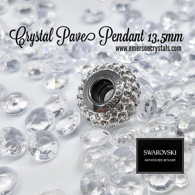 Crystal Pave Pendant 13.5mm Bead (81101) - Emerson Crystals