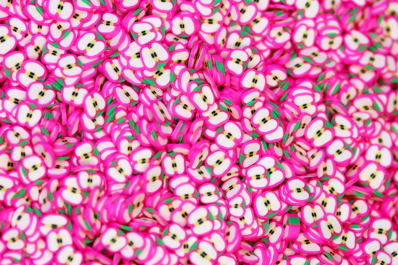 PINK APPLE FIMO PIECES