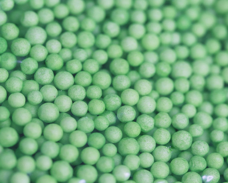 Green foam balls