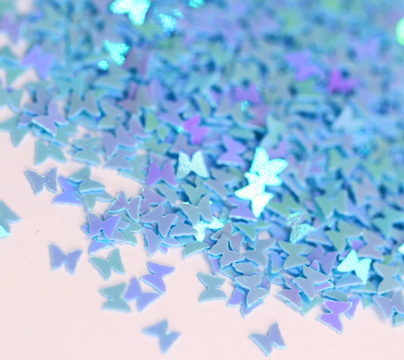 Blue Iridescent Butterfly Glitter