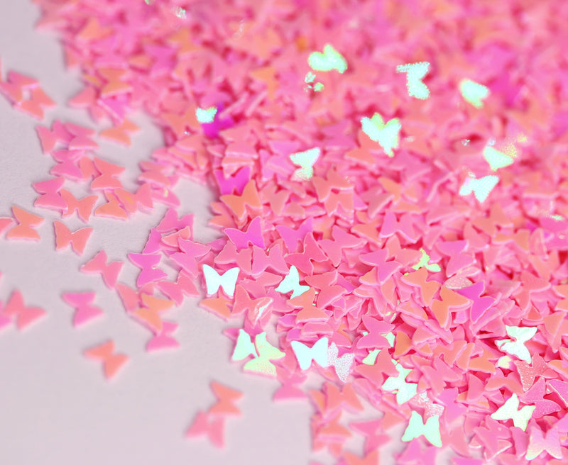 Pink Iridescent Butterfly Glitter